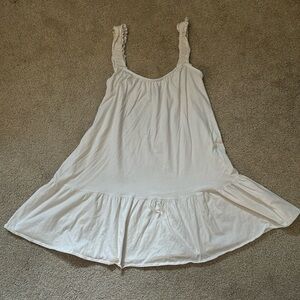 J Crew Broken-in Jersey mini dress/coverup white sz XS